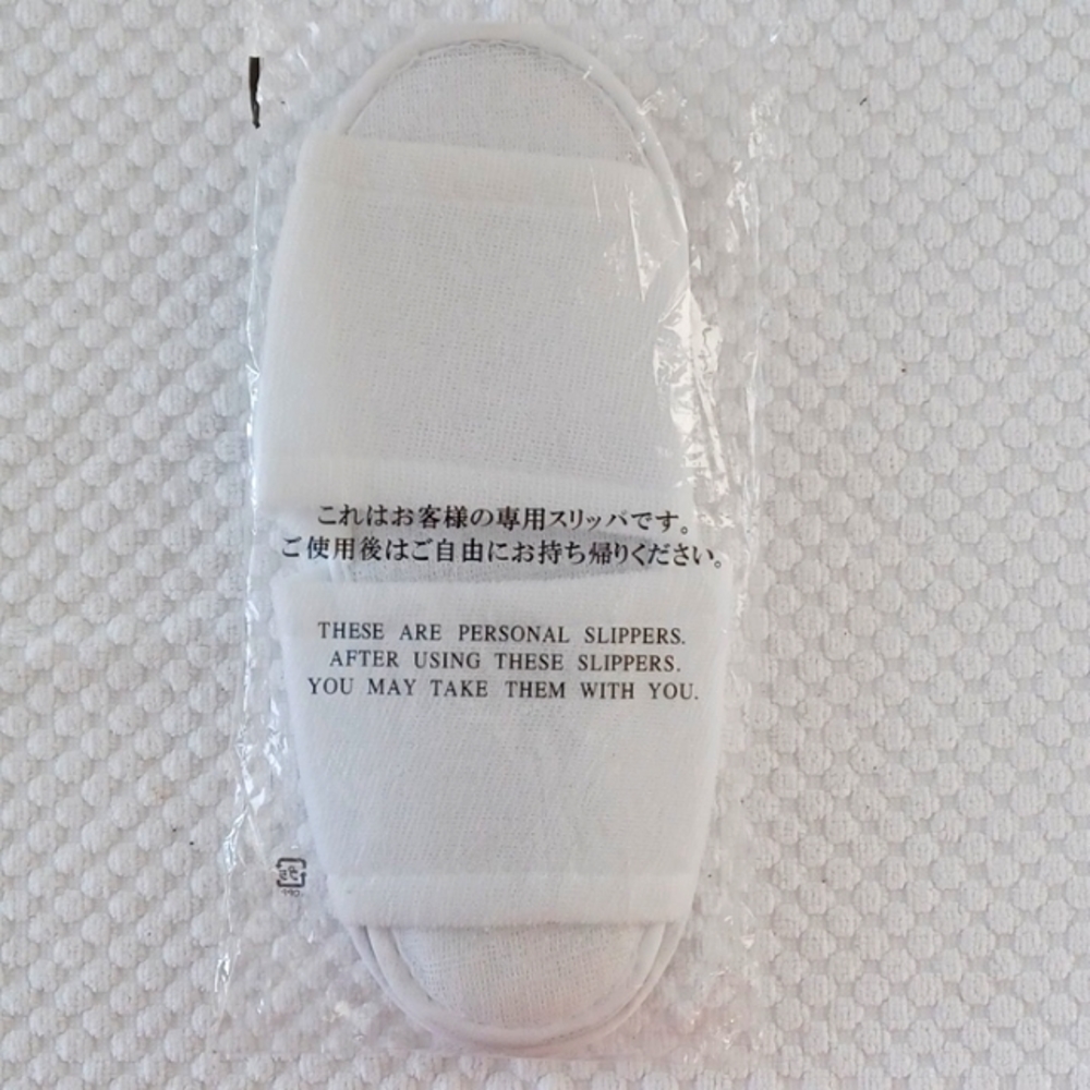 White Bedroom Hotel Spa Slippers
